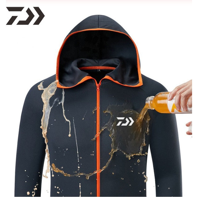 Daiwa Shirt Breathable Fishing Clothing Men Waterproof Fishing Shirts Long Sleeve Fishing Jacket Quick Drying Fishing Clothes